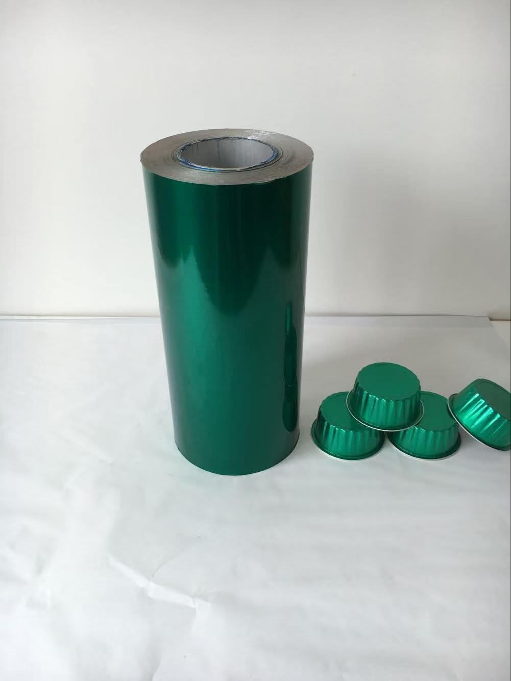 green coated aluminium foil roll for alu